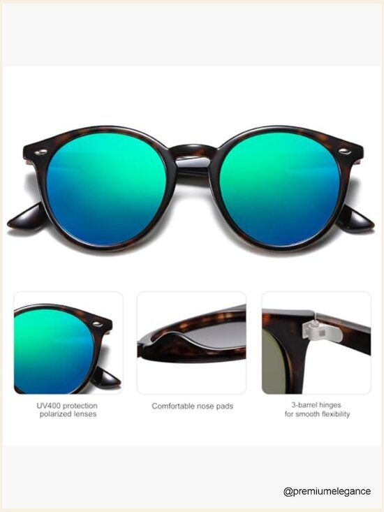 Retro Round Polarized Sunglasses Classic Vintage Sunnies UV400 main image 6